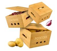 Relaxdays Boîtes de rangement bambou pour cuisine