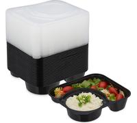 relaxdays Boîtes Meal Prep 24 Set 2 compartiments