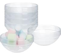 relaxdays Bols à dessert en verre, set de 6 pièces