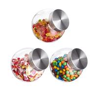 bocaux à bonbons relaxdays set de 3 1.5 litres