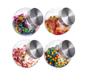 Relaxdays Bonbonnières jeu de 4, 1,5l