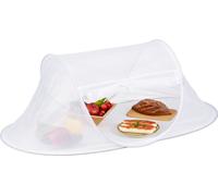 relaxdays Bonnet anti-mouches pour aliments blanc