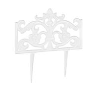 Relaxdays Bordure De Jardin En Fonte De Fer Clôture En Métal Piquet Plate-Bande Antiquités Blanc