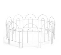 Relaxdays Bordure de jardin en métal, 10 pcs