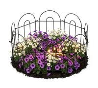 Relaxdays Bordure de jardin en métal, 6 pièces