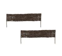 Relaxdays Set de bordures en osier