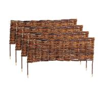 Relaxdays Set de bordures en osier