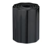 Relaxdays Bordure de Jardin, Flexible, en Plastique, pour Les chemins ou parterres, H x L : 20 cm x 9 m, Noire