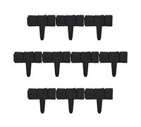 Relaxdays Bordure de Jardin, Lot de 20 éléments, H x P: 10 x 25 cm, en Plastique, Effet pièrre, éléments de Bordure, Couleur Noire