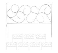Relaxdays Bordure de jardin métal, 8 pièces
