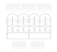 Relaxdays Bordure de jardin plastique noir/blanc
