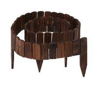 Relaxdays Bordure de Massif Flexible en Bois, 200 cm, 10 cm de Haut, Brun foncé