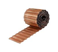 Relaxdays Bordure de pelouse Flexible, Acier Rouille, 5 m x 15 cm pour massifs et pelouses, Marron
