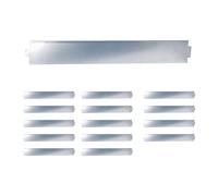 Relaxdays Bordure de pelouse Flexible en Acier galvanisé, Lot de 15, 15x100 cm, Argent
