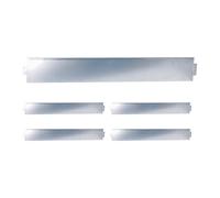 Relaxdays Bordure de pelouse Flexible en Acier, Lot de 5, 15 x 100 cm, argenté, Longueur 5 m