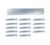 Relaxdays Bordure de pelouse galvanisée, Lot de 15, 18 x 100 cm, Souple pour massifs et Gazon, Argent