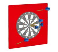 Relaxdays Bordure de Protection carrée R6 Cible Jeu de fléchettes Dartboard 4 pièces EVA HxlxP: 71 x 71 x 3 cm, Rouge