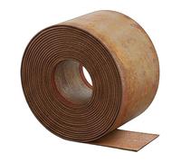 Relaxdays Bordure pelouse, 10 m x 15 cm, métal, Effet Rouille, Rouleau, Bordure Flexible pour massifs & pelouse, Marron