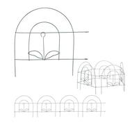 Relaxdays Bordure Potager, clôture Jardin 10 éléments, en métal, à Planter dans Le Sol, H x L : 34,5 x 490 cm, Vert