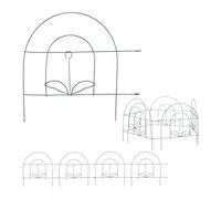 Relaxdays Bordure Potager, clôture Jardin 5 éléments, en métal, à Planter dans Le Sol, H x L : 34,5 x 245 cm, Vert