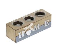 Relaxdays Bougeoir décoratif HOME, 3 porte-bougies, décoration de table, salon, HLP: 8x23x8 cm, plusieurs couleurs