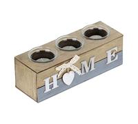 Relaxdays Bougeoir décoratif Home, 3 Porte-Bougies, décoration de Table, Salon, HLP: 8x23x8 cm, Plusieurs Couleurs