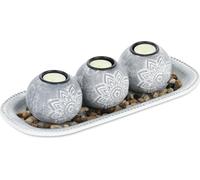 relaxdays Bougeoir floral avec plateau