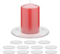 relaxdays Bougeoirs en verre, lot de 12