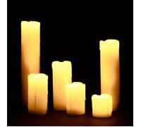 relaxdays 12 x bougies LED en cire véritable