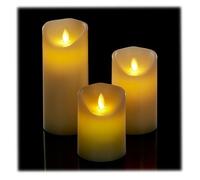 Relaxdays Bougies LED en lot de 3