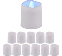 relaxdays Bougies à chauffe-plat LED, lot de 12