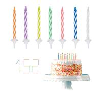 Relaxdays 10024070 Bougies d’anniversaire, Paraffine, Plastique, coloré, 5,8 x 0,2 cm