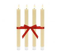 Relaxdays Lot de 4 bougies LED en cire