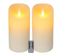 Relaxdays Bougies LED flamme sans lot de 2