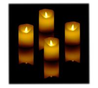relaxdays Bougies LED, lot de 4