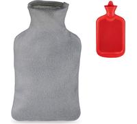 relaxdays Bouillotte avec housse 1,5 litre