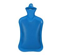 Relaxdays Bouillotte, sans Housse, Durable, sûr, 2 litres, pour Le lit, Caoutchouc inodore, Eau Chaude, Bleu
