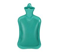 Relaxdays Bouillotte, sans Housse, Durable, sûr, 2 litres, pour Le lit, Caoutchouc inodore, Eau Chaude, Turquoise