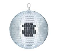 Relaxdays Boule à Facette, à Suspendre, pour Plafond, Grande Boule Disco, déco-fêtes, fêtes à thème, Disco Ball diamètre 20 cm, Couleur argenté
