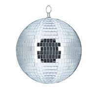 Relaxdays Boule à Facette, à Suspendre, pour Plafond, Grande Boule Disco, déco-fêtes, fêtes à thème, Disco Ball diamètre 20 cm, Couleur argenté