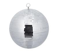 Relaxdays Boule à facettes, diamètre 30 cm, Accessoire à Suspendre, avec œillet en métal, pour Les fêtes, argenté