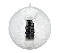 Relaxdays Boule à facettes, à Suspendre, Boule Disco pour Votre Prochaine soirée, diamètre : 50 cm, argentée