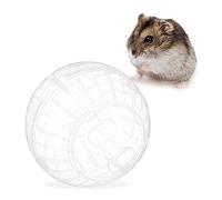 Relaxdays Boule de Hamster, D : 14 cm, Hamsters et Souris, Jouet pour rongeurs, avec Couvercle, Plastique, Transparente