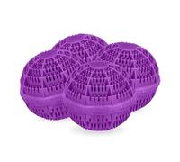 Relaxdays Boule de Lavage, lot 4, pour Machine à Laver, protège l’Environnement et la Peau, sans lessive, Violette