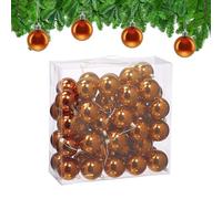 Relaxdays Boule de Noël, Brillante, lot Pratique de 50, en Plastique, pour Le Sapin, diamètre : 6 cm, Orange