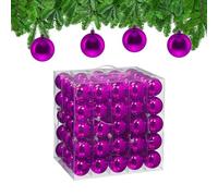 Relaxdays Boule de Noël, lot Pratique de 100, Brillante, Plastique Robuste, pour Le Sapin, diamètre : 6 cm, Violette