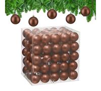 Relaxdays Boule de Noël, lot Pratique de 100, Mate, Plastique Robuste, pour Le Sapin, diamètre : 6 cm, Marron