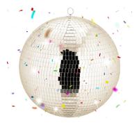 Relaxdays Boule disco Ø 40 cm à suspendre avec œillet Champagne
