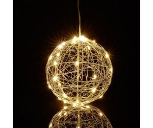Relaxdays Boule lumineuse LED de 15 cm de diamètre