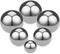 relaxdays Boules de jardin en acier inoxydable, lot de 6
